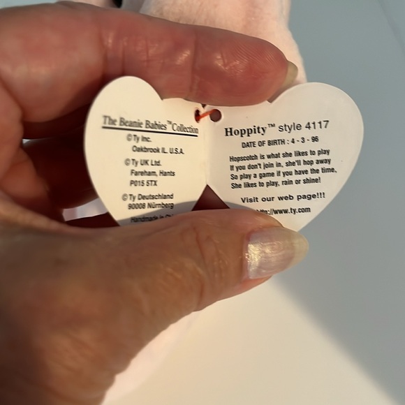 NWT HIPPITY, HOPPITY, FLOPPITY set if 3 bunnies by Ty Beanie Babies 90’s!! - Picture 6 of 14